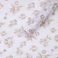 Папір тишею (50смх70 см) "Квіти бронзові", 10 шт. в уп