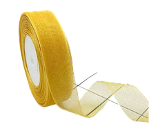 Стрічка органза 2,5 см ( 43 МЕТРИ ) Карамель