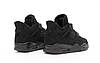 Зимові Жіночі кросівки Nike Air Jordan 4 Retro Black Cat Winter Найк Джордан Блек Кет чорні з хутром Нубук унісекс, фото 8