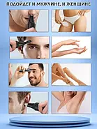 Водонепроникний акумуляторний триммер для стрижки 2 в 1 VGR V-613 Тример для стрижки носа та брів, фото 8