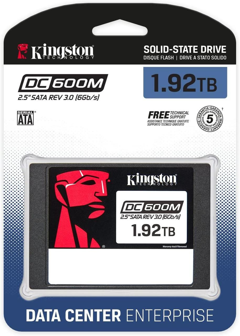 Накопичувач SSD 1.9TB Kingston SSD DC600M 2.5" SATAIII 3D TLC (SEDC600M/1920G) 2.5" DS