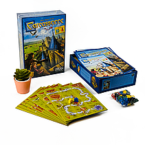 Каркасон Настільна гра Carcassonne 2.0 (+ Доповнення Річка та Аббат) + правила УКРАЇНСЬКОЮ, фото 5