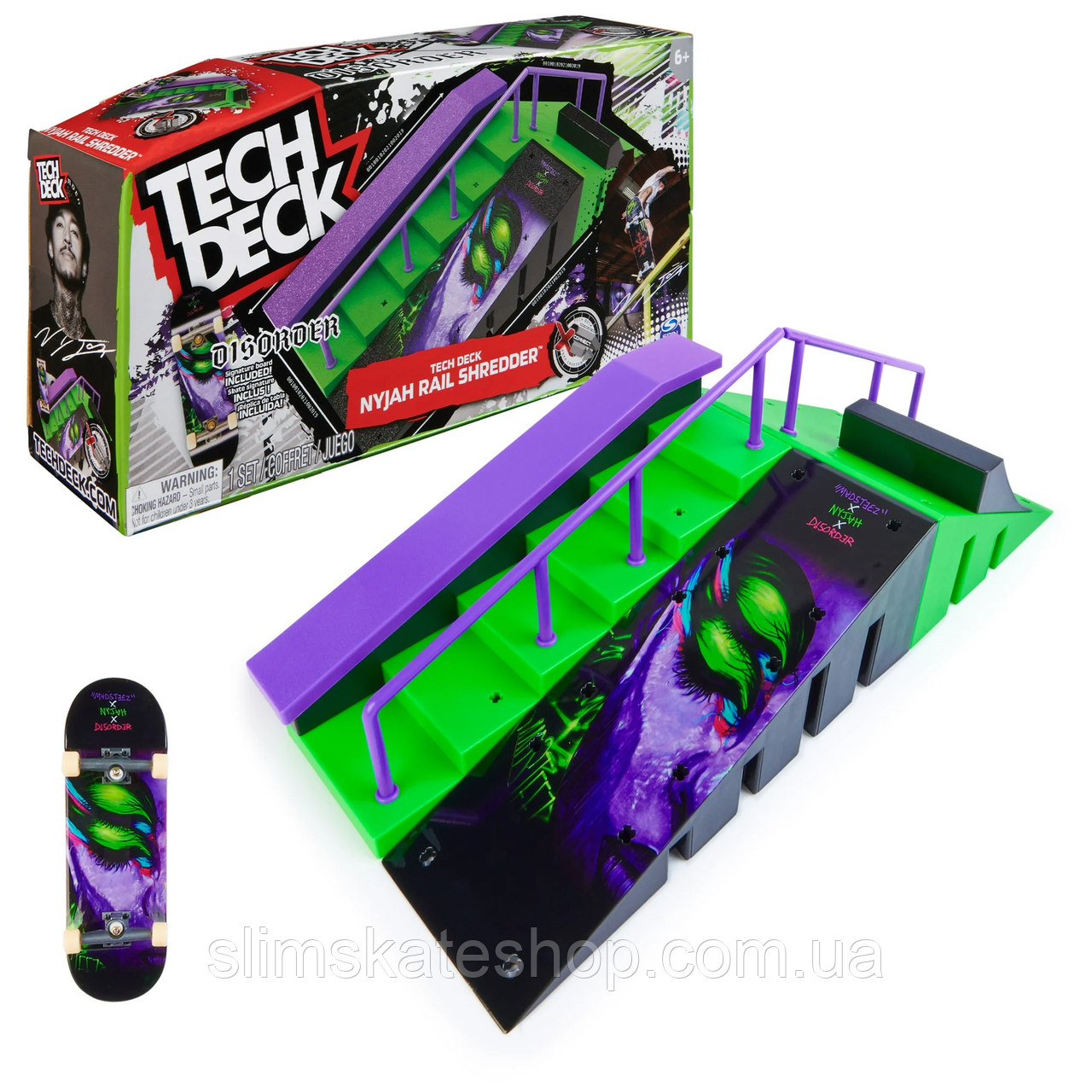 Фінгерборд скейт-парк Tech Deck Nyjah Huston Pro Rail Shredder