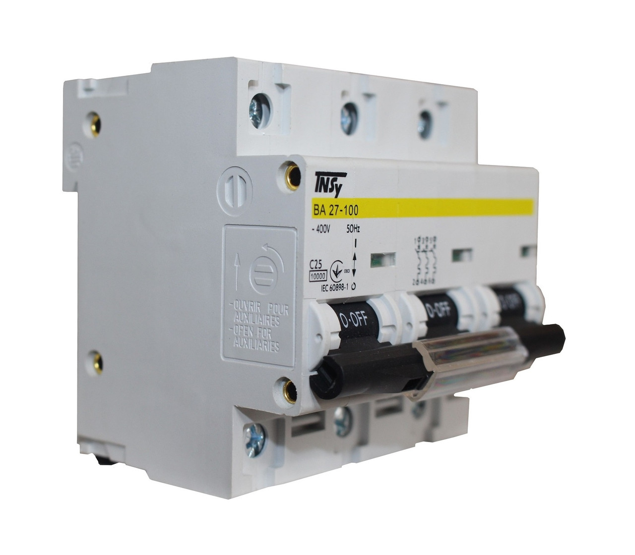 Модульний автоматичний вимикач ВА27-100 3Р 25А 10кА х-ка C, фото 1