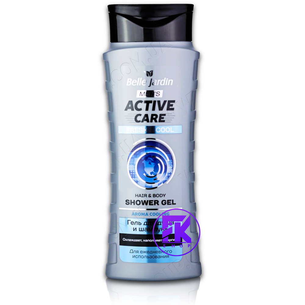 Гель для душу та Шампунь 2 в 1 Belle Jardin For Men Active Care Fresh & Cool 400 мл, фото 1