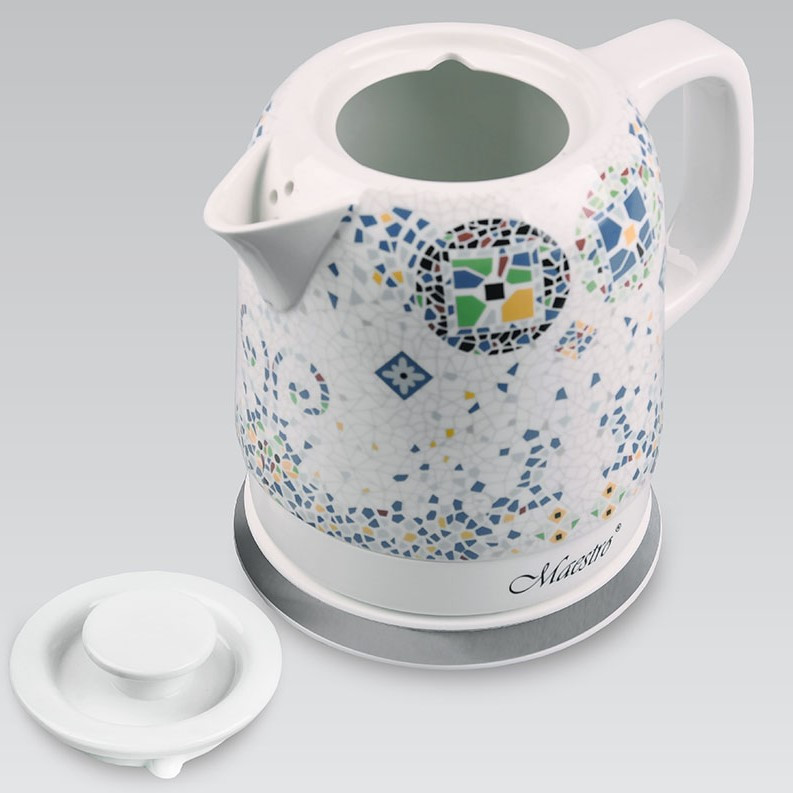 Електричний чайник Maestro MR-068-MOSAIC, 1.5 л, 1500 Вт, керамічний корпус, авто вимкнення, захист від перегріву, фото 1