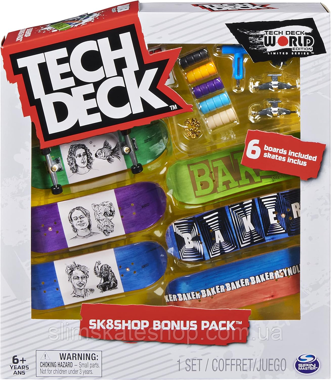 Фінгерборди Tech Deck Baker Sk8Shop Bonus Pack World Edition Limited Series - набор 6 шт