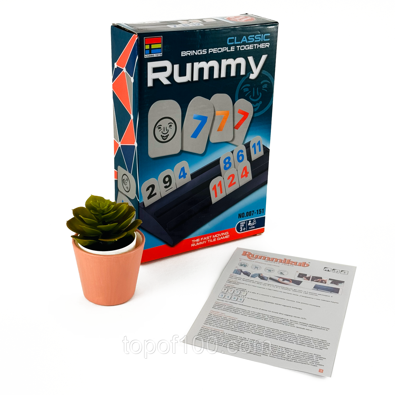 УЦІНКА! Настільна гра Руммікуб Міні / Rummikub Small version + правила УКРАЇНСЬКОЮ