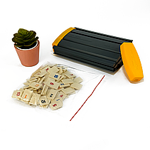 Настільна гра Rummikub / Руммікуб / Rummy Доріжна версія в пластиковому кейсі + правила українською, фото 6