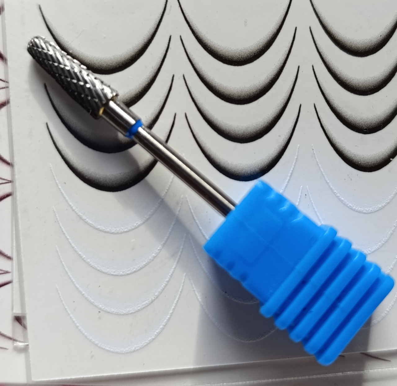 Твердосплавна фреза для фрезера, верхня корекція, зайвий шар гелю, акрилу ТВЗ 3-1-4 фіолетова