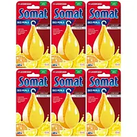 Сомат запашок для посудомийної машини дуо лимон апельсин 17г свіжість довше освіжувач набір 6шт