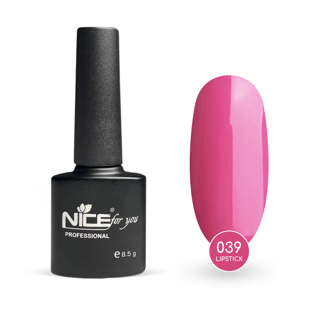 Гель-лак Nice for you Lipstick Basic №039 Китайський рожевий 8.5 г