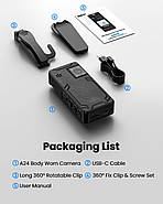 3в1 БОДІ КАМЕРА 2024року ЕКШН КАМЕРА реєстратор ВІДЕОРЕЄСТРАТОР нічна відео камера фото диктофон, фото 10