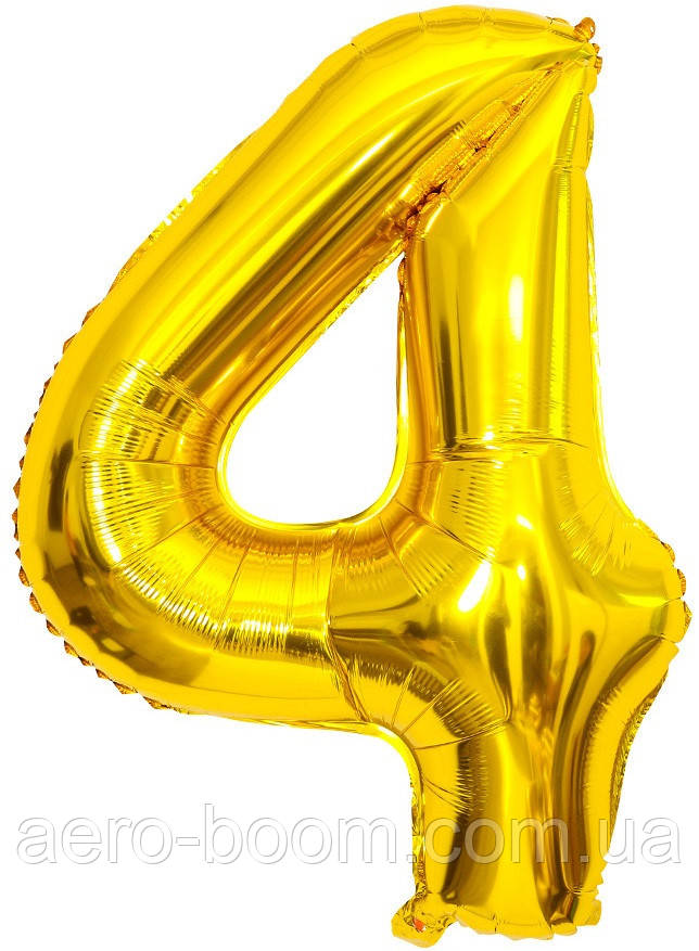 Фольгована цифра КНР 32"(80 см) Золото 4, фото 1