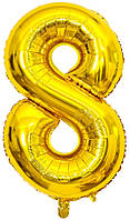 Фольгована цифра КНР 32"(80 см) Золото 8