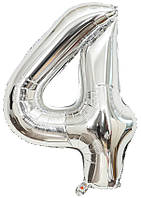 Фольгована цифра КНР 40"(100 см) Срібло 4