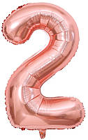 Фольгована цифра КНР 40"(100 см) Рожеве золото 2