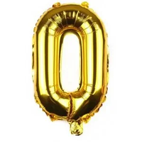 Фольгована цифра КНР 16"(40 см) Золото 0