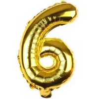 Фольгована цифра КНР 16"(40 см) Золото 6