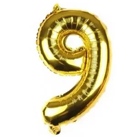 Фольгована цифра КНР 16" (40 см) Золото 9