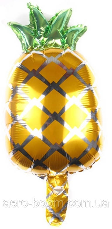 Фольгована кулька міні-фігура КНР (23Х47 см) Ананас, фото 1
