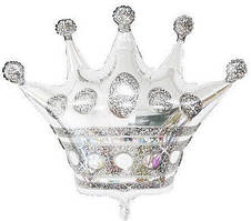 Фольгована кулька КНР (90х100 см) Корона срібло