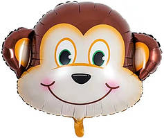 Фольгована кулька КНР (76х84 см) Мавпа (голова) велика
