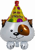 Фольгована кулька КНР (65х45 см) Собачка в ковпачку