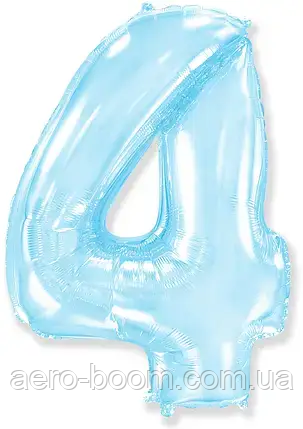 Фольгована цифра Flexmetal 40"(100 см) Пастель блакитна 4, фото 1