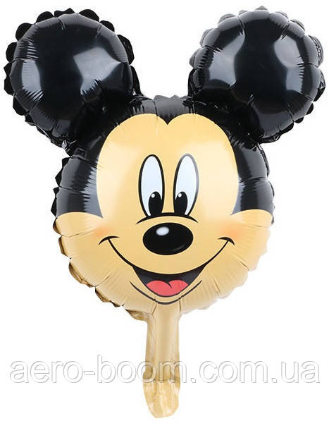 Фольгована кулька міні-фігура КНР (19х37 см) Міккі Маус (голова), фото 1
