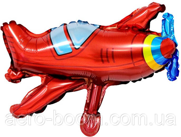 Фольгована кулька міні-фігура КНР (28х34 см) Літак, фото 1