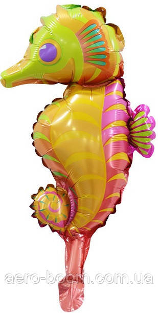 Фольгована кулька міні0фігура КНР (25х49 см) Морський коник, фото 1