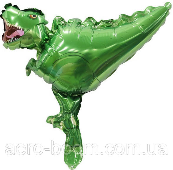 Фольгована кулька міні-фігура КНР (42х43 см) Динозавр зелений, фото 1