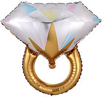 Фольгована кулька КНР (61х68 см) Обручка золота