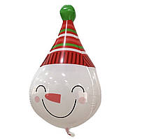 Фольгована кулька КНР (83х23 см) Сніговик в шапці