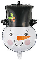 Фольгована кулька КНР (43х58 см) Сніговик (голова)