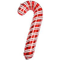 Фольгована кулька КНР (84х39 см) Тростина / Льодяник червоний