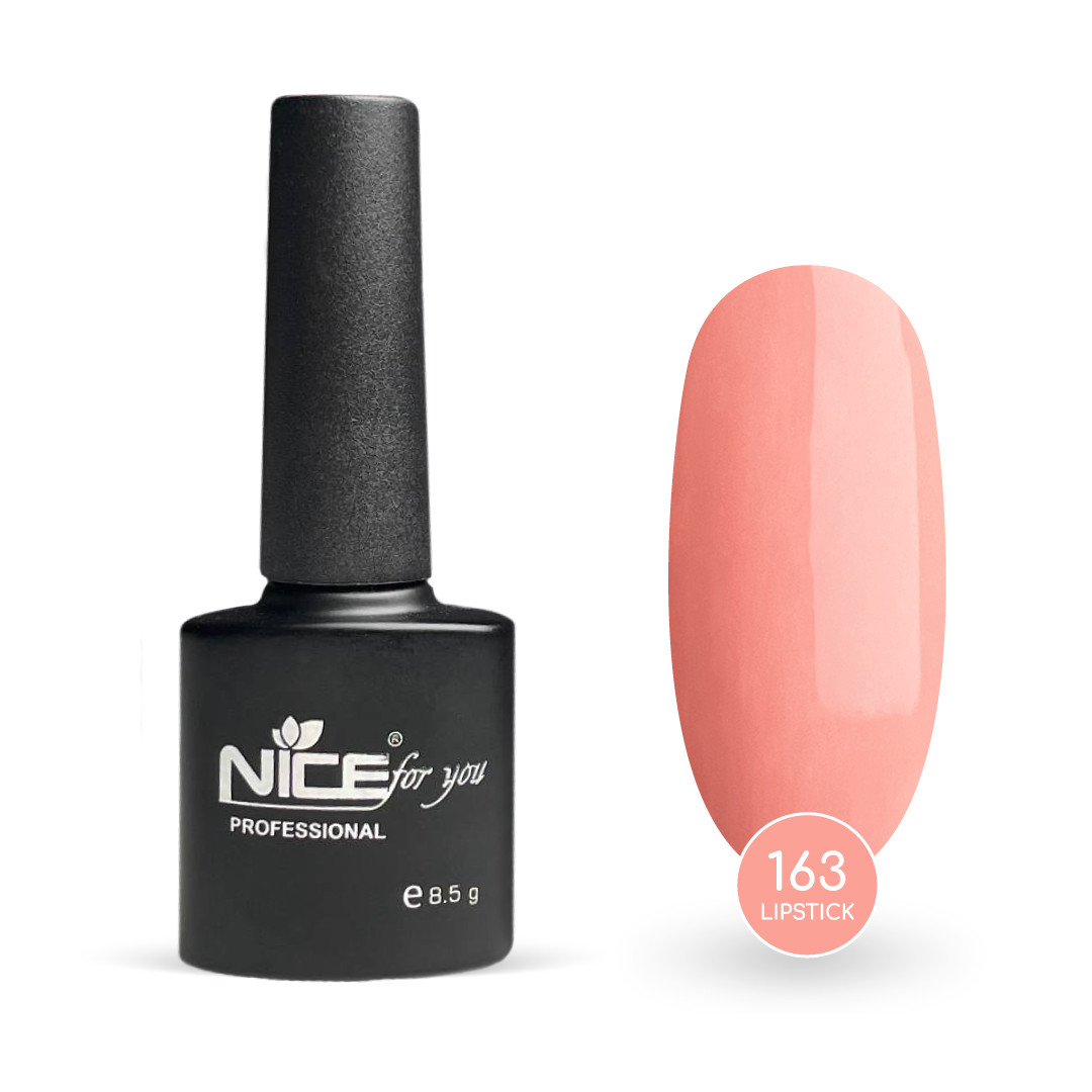 Гель-лак Nice for you Lipstick Basic №163 Персиковий 8.5 г