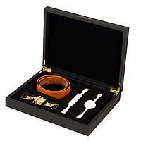 Шкіряний кляп з 2-ма насадками LOCKINK Ball-Gag & Gag-bite Set - Brown - SX0826