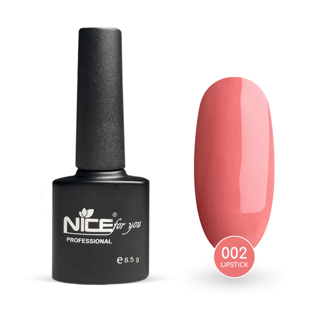 Гель-лак Nice for you Lipstick Basic №002 Коричнево-рожевий 8.5 г