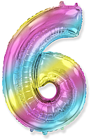 Фольгована цифра Flexmetal 32"(80 см) Градієнт веселка 6