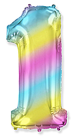 Фольгована цифра Flexmetal 32"(80 см) Градієнт веселка 1
