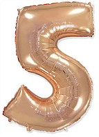 Фольгована цифра Flexmetal 32"(80 см) Рожеве золото 5