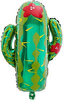 Фольгована кулька КНР (66х60 см) Кактус квітуючий