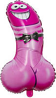 Фольгована кулька КНР (48х82 см) Містер "Пі-Пі" рожевий