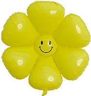 Фольгована кулька КНР (102 см) Квітка ромашка жовта