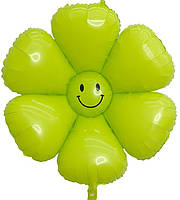 Фольгована кулька КНР (102 см) Квітка ромашка салатова