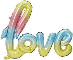 Фольговані літери КНР (110х72 см ) "LOVE" градієнт