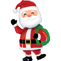 Ходяча фігура фольгована Grabo 69"(175 см) Санта
