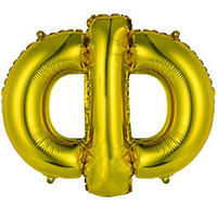 Фольгована літера КНР 14"(36 см ) золото "Ф"